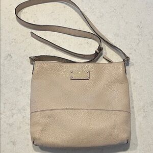 Kate Spade Leather Crossbody Bag - Neutral Beige Women's Bag